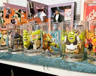 Collectible Shrek glasses. McDonalds cups, lead paint