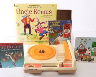 Fisher Price record player and records