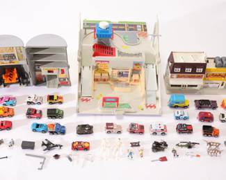 Vintage micro-machine toy cars & playsets