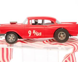 Vintage Tin Friction Race Car