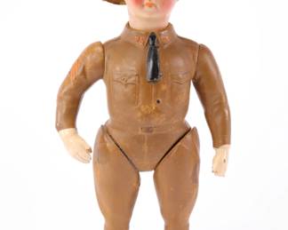 WWI Composition soldier doll