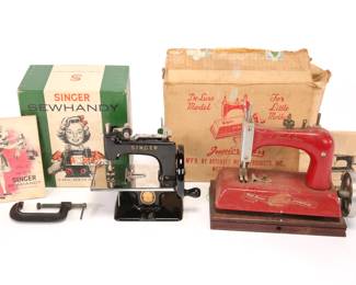 Vintage child's sewing machines w/ boxes
