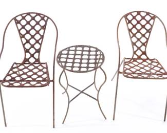 Doll's wire furniture set