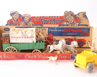 Ideal Roy Rogers Fixit chuck Wagon and Jeep in box
