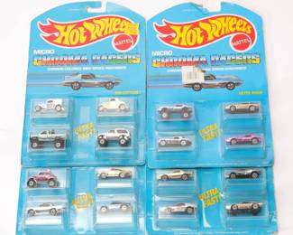 Hot Wheels cars on cards