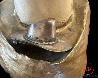 Sterling SILVER Cowboy Hat Brooch/Pin