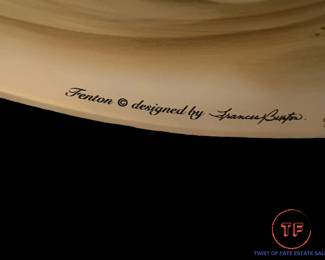 FENTON Reverse Painted Limited Edition Lamp from HANDEL Mould "Spring Woods" by FRANCES BURTON (193 of 500)