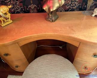 Art Deco Style Vanity with Stool by VIRGINIA HOUSE