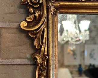 Hand Carved Ornate Gold Gilt Framed Mirror
