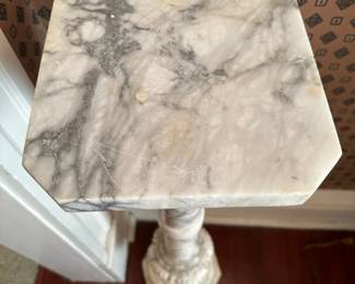 1950's Italian Carved Marble Pedestal Stand
