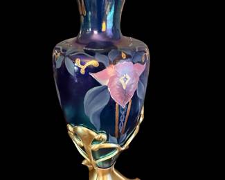 FENTON Limited Edition Favrene Amphora Art Glass with Stand by MARTHA REYNOLDS