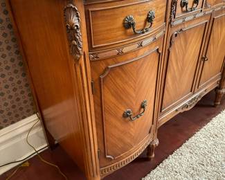 Vintage BERNHARDT Carved Wood Buffet