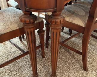 Vintage BERNHARDT Carved Wood Dining Room Table Set