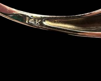 14K White GOLD Filigree Ring