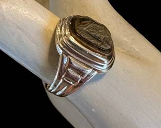 Vintage 10K GOLD Carved Cameo Ring