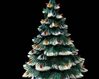 1950's Hand Painted Ceramic Christmas Tree