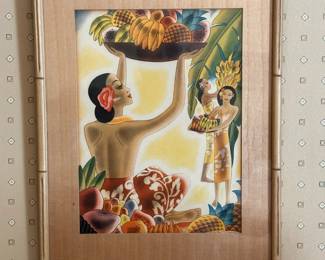 1930's Hawaiian Matson Lines Menu Cover by FRANK MACINTOSH