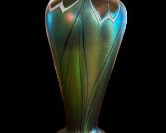 ORIENT & FLUME Pulled Feather Art Glass Vase