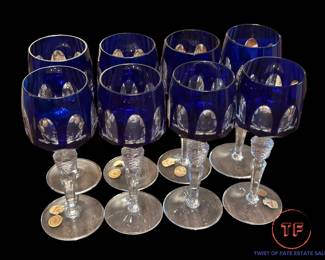 NACHTMANN Cobalt Blue Crystal Goblets