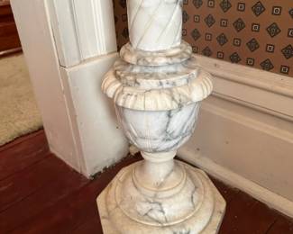 1950's Italian Carved Marble Pedestal Stand
