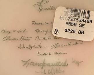 FENTON Limited Edition Regal Peacock Burmese Glass Vase