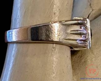 10K GOLD Ring with Blue Zircon