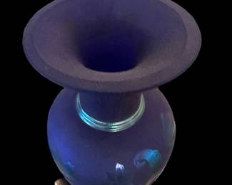 2005 FENTON Art Glass  Favrene Centennial Amphora Vase w/ Stand - Nancy FENTON Signature Piece (2 OF2)