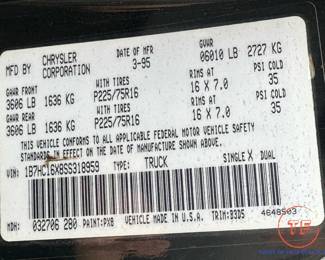 1995 Dodge Ram Pickup 1500 - 166,500 Miles