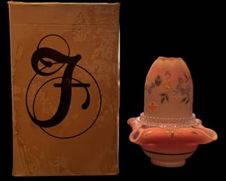 FENTON Limited Edition Periwinkle on Blue Burmese Fairy Light