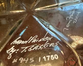 FENTON Limited Edition Melon Box with Brass Lid - Signed by TOM FENTON