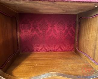 Antique Hand Carved Italian Rococo Style Display Cabinet with Hand Painted Murals (2 OF 2)