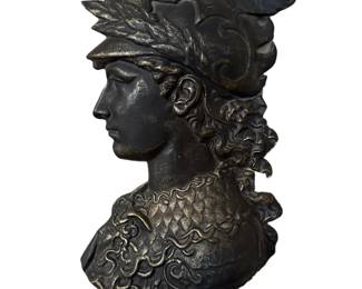 Vintage Cast Aluminum PERSEUS Wall Bust by ROYAL