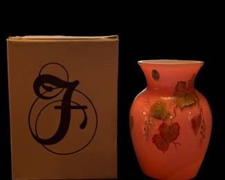FENTON Limited Edition Autumn Leaves Vase