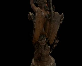 Art Nouveau Nude Figural Statuette (Lamp Fixture)