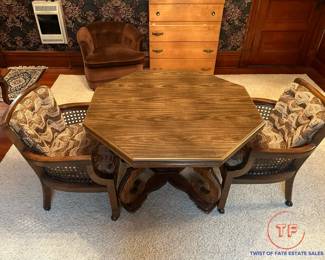 Vintage Game Table and Chair Set