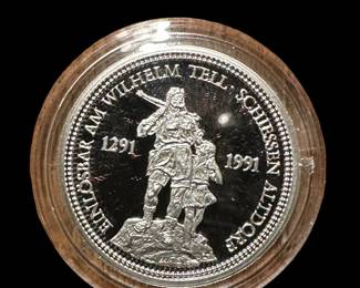 1986 1 OZ Swiss PLATINUM Shooting Thaler (Proof) ONE OF THREE Available