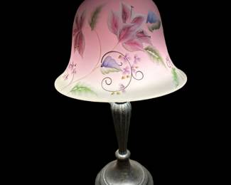 FENTON Limited Edition Blue Burmese Lily Garden Table Lamp