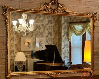 Hand Carved Ornate Gold Gilt Framed Mirror