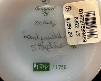 FENTON Limited Edition Pansy Splendor Pitcher