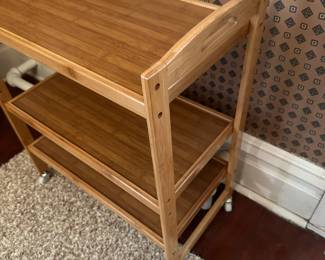 Bamboo Tea Serving Cart