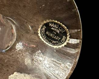 Hand Cut Ruby Red Crystal Goblets