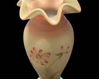 FENTON Limited Edition Lotus Mist Burmese Vase