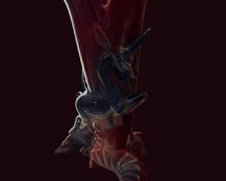 1950's MCM Leaping UNICORN Deer Hull Pottery Vase