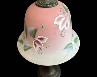 FENTON Limited Edition Blue Burmese Lily Garden Table Lamp