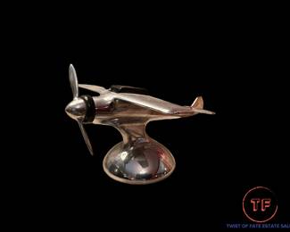 1930's Chrome Airplane Tabletop Lighter