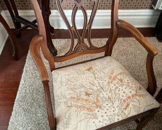 Vintage BERNHARDT Carved Wood Dining Room Table Set