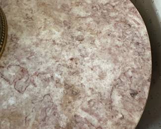 Victorian Style Marble Topped Hand Carved Side Table (2 OF 2)