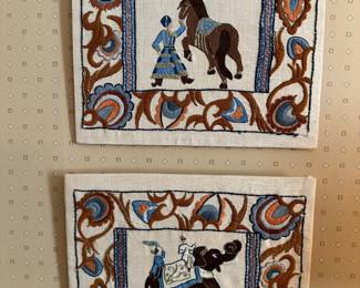 Candamar Crewel Cross Stitch Wall Art