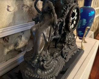 Antique French Figural Mantle Clock