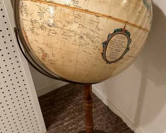 1970's REPLOGLE 16" World Classic Globe on Wood Stand